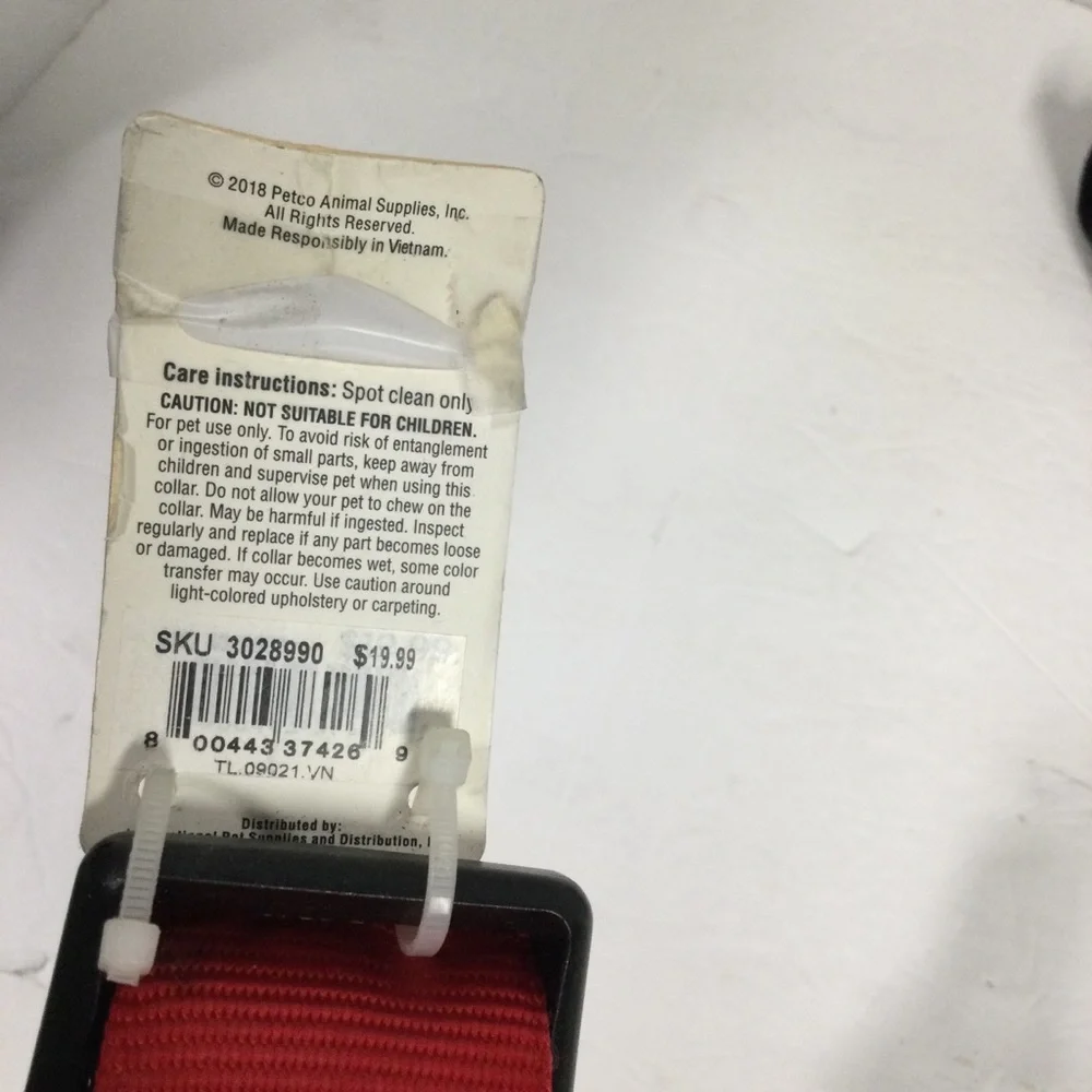 Good2Go Red Neoprene Collar for Dogs w Black Accents 19-30in New